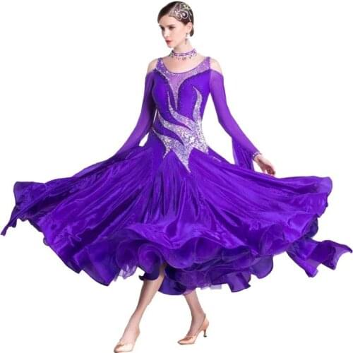 B-18430 Elegent Custom Size Women Girls Ballroom Dance Wear Ballroom Dancing Competition Ladies dress