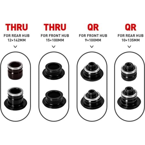 1 Pair MTB Bicycle QR THRU Front/Rear Hub Cap Converter for Koozer XM490 480 470 bike accessories