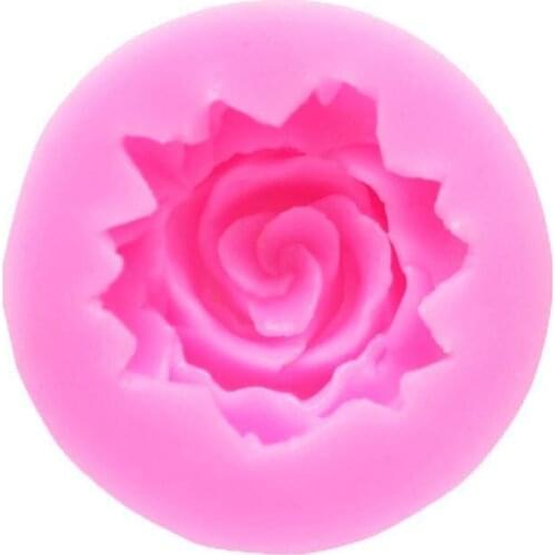 1PC 2PCS DIY Cake Fondant Decoration 3D Rose Flower Chocolate Soap Silicone Shape Handmade Cake Mold Mold Soap Form Making O7A2