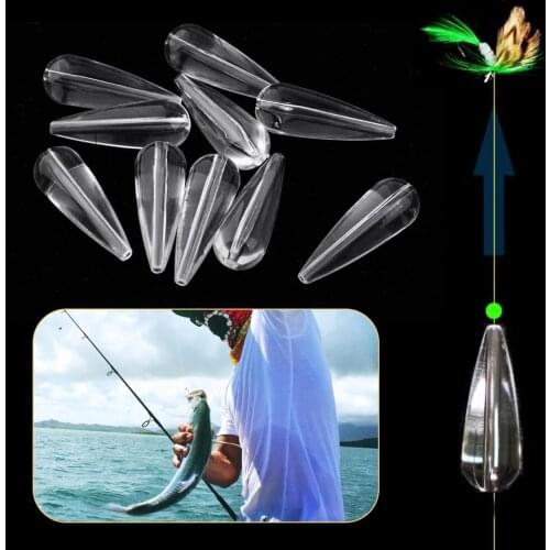 10 pcs Fishing Floating Acrylic Bombarda Floats Sinking Sbirolino Spinning Bombarda Trout Pose Floats Casting Lure Baits