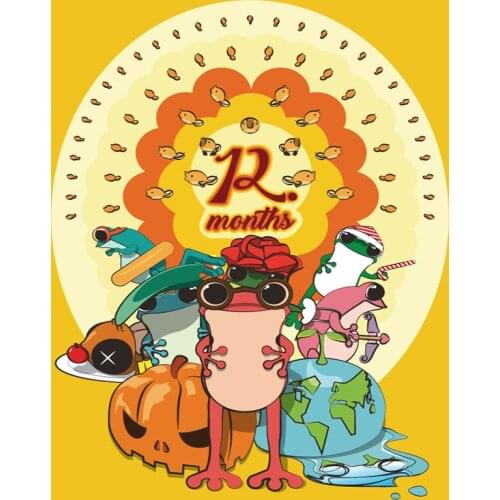 TwelveDot Frogs-Festival Blind Box Toys Korea Figures Action Surprise Box Toy for Girls Sorpresa Model Gift Kawaii Accessories