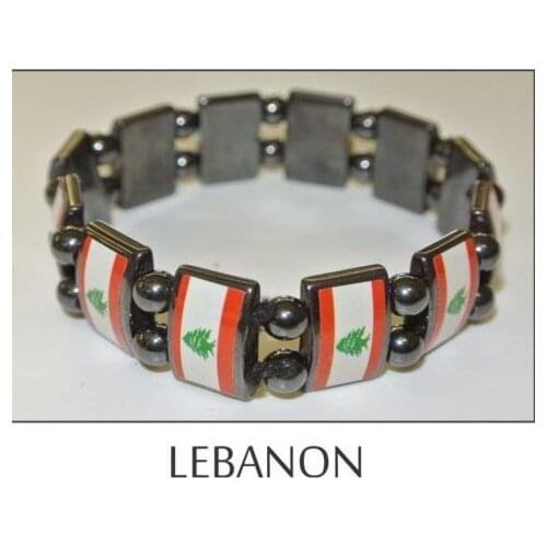 2PC/LOT Lebanon necklace car/home/office hanging Liban flag lebanese prayer Beads Rosary bracelet banner car sticker phone case
