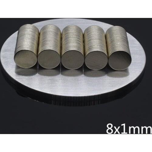 20pcs 8mm x 1mm Mini Super Strong Powerful Magnets 8x1 Small Round Magnetic Magnets N50 8*1 Not Rust strong magnet NdFeB magnet