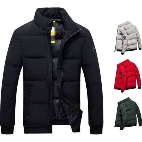 2021 Coat Men Jacket Autumn Winter Stand Collar Long Sleeve Pockets Thick Coat Warm Jacket men Clothing мужская куртка