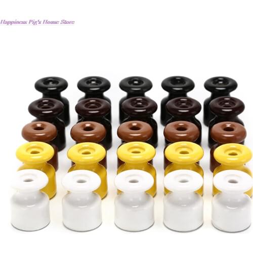 5pcs/lot for Wall Wiring High Frequency 5 Colors Electric Porcelain Ceramic Insulator Hot Sale