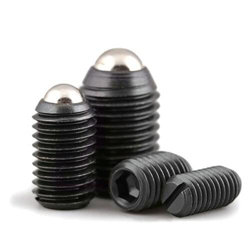 5pcs M6 12.9 level Headless inner hexagon Wave beads Positioning screw Ball head Plunger Steel balls tight 12mm-20mm Length
