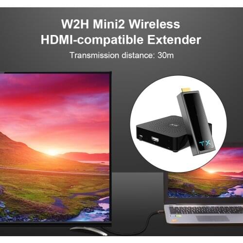 Extender Video Audio Receiver Adapter For TV PC W2H Mini 2 Wireless 60GHz HDMI-Compatible Transmitter Receiver 30m HD 1080P