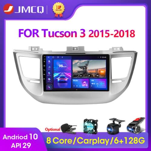 JMCQ 2 Din Android 10 Car Radio Multimedia Video Player For Hyundai Tucson 3 IX35 2015-2018 Navigation GPS Head Unit CarPlay