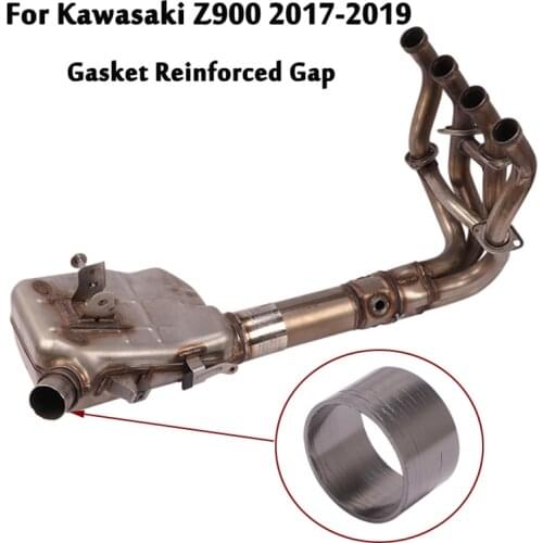 For Kawasaki Z900 2017 2018 2019 Interface Graphite Gasket Reinforced Gap Gasket Silp on Link Tube Exhaust Muffler Pipe Connect