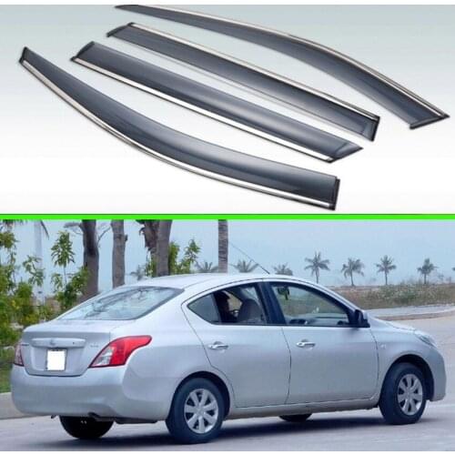 For NISSNA Sunny Latio Versa N17 2011 2012 2013-2019 Plastic Exterior Visor Vent Shades Window Sun Rain Guard Deflector 4pcs