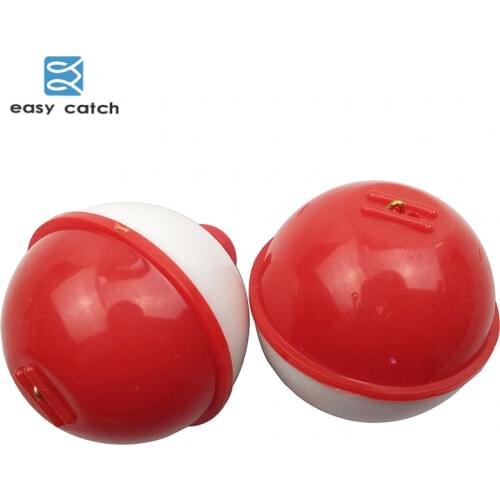 Easy Catch 25pcs ABS Plastic Fishing Float Ball Diameter 1inch 1.25inch 1.5inch 2inch Push Button Sea Fishing Floats Bobbers