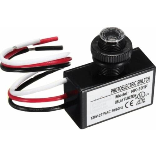 AC120~277V Flush Mount Photocell Dusk to Dawn Switch Photo Control Switch Sensor Light Switch for LED Light Tool