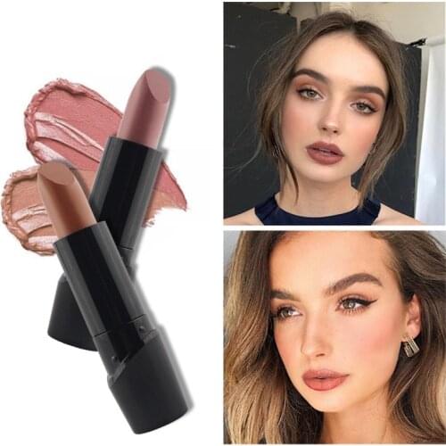 Hot Lipstick Matte Matte Lipstick Eat Soil Pumpkin Color Bean Color Lip Gloss Does Not Fade Long Lasting Sexy Red Solid Lip Balm