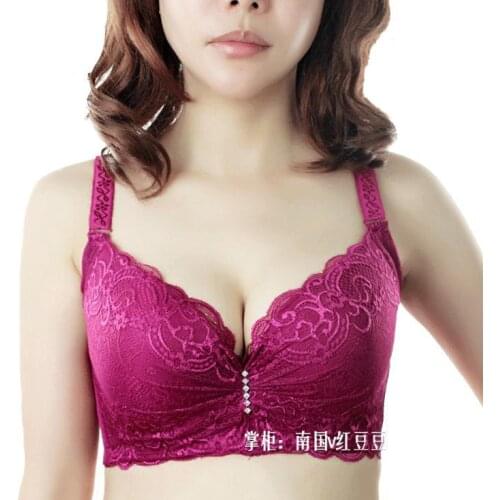 Hot sale Beautiful Behind buckle genie bra Seamless bra Smooth Bra Large size 34 36 38 40 42 44 C D E