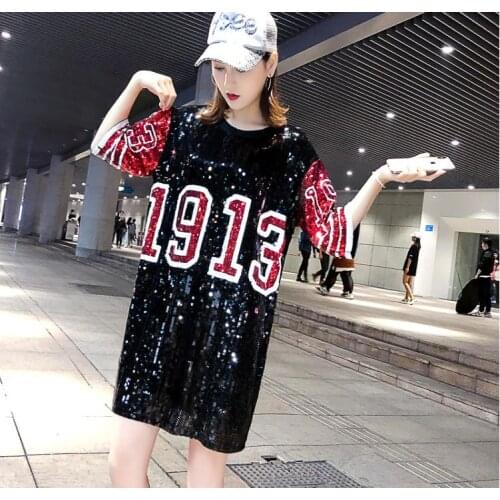 Greek Fashion Women Shirt ladies Summer sequin shining hip hop Sorority DST 1913 jerseys T-shirts