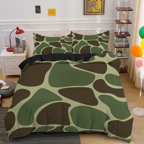Camouflage Bedding Sets Comforter Nordic Bedspreads Bed Decor For Teens Adult Men Duvet Cover With Pillowcases King Twin 2/3pcs