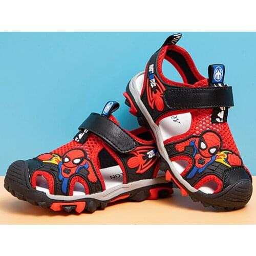 Disney Summer Baby Boy Non-slip Beach Shoes Girl Open Childrens Sandal spiderman Boy Shoes Student Soft Toddler Kid Sandal