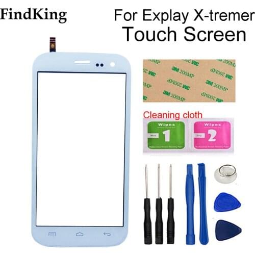 Mobile Touch Screen For Explay X-tremer Capacitive Screen Glass Panel Touch Screen Digitizer Lens Sensor Tools Adhesive