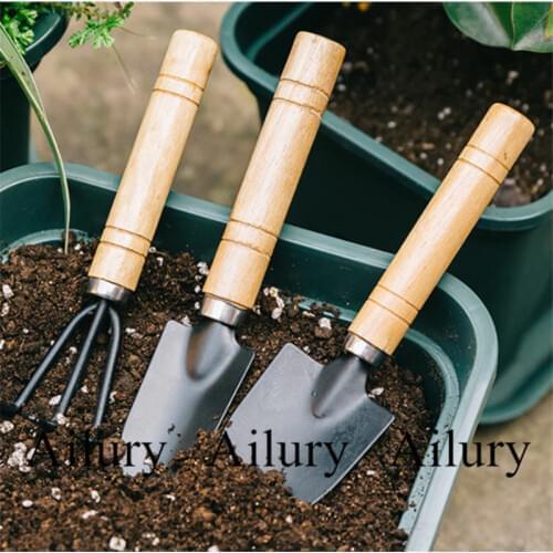 3pcs set small gardening shovel garden tools,succulents flower pot,bonsai essentials,hanging decoration,reen plant potted