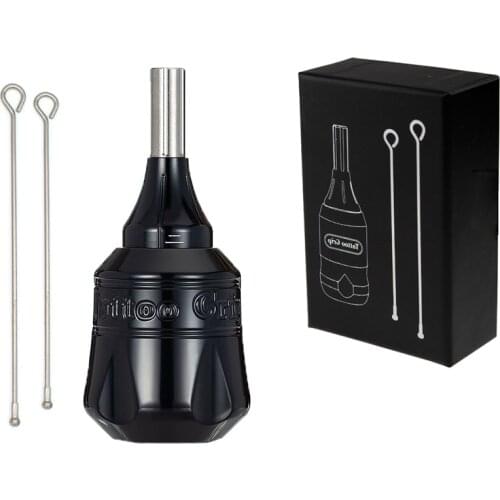 Adjustable 38 mm Cartridge Tattoo Grip CNC Carving Aluminum Alloy Tube For Male Big Hand