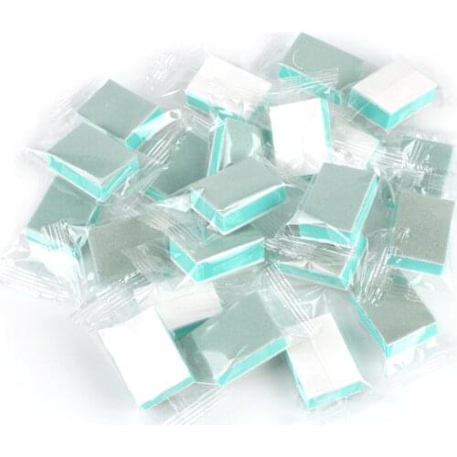 50Pcs/Lot Mini Nail File 1000/4000 Sponge Buffer Block Green White Double Sided Sanding Nail Care Glitter Manicure Files Tools