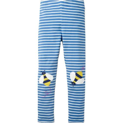 Jumping meters 2-7T Baby Leggings Pants Applique Kids Girls Pencil Pants Autumn Spring Butterflies Girls Trousers Child Clothing