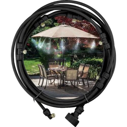 6m/9m/12m/15m/18m Garden Watering System Kits Irrigation Watering Kits Drip Mist Spray Cooling Tools Water Play Equipment