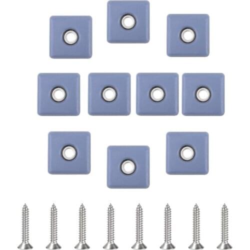 8Pcs Furniture Sliders 40mm Furniture Leg Protectors with Screws Square Chair Leg Protectors Furniture Glide Pads