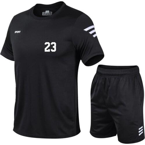 Sportwear Mens Tracksuit Jogging T-Shirts Shorts Summer Men Sets Clothing Plus Size Casual Sport Men Suit for Running Exerise