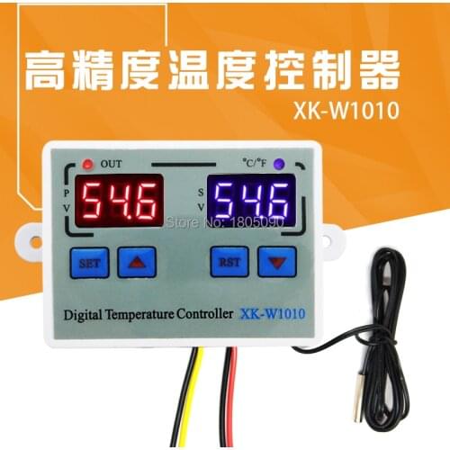 XK-W1010 12V 24V 110V-220V C/F Digital Thermostat Temperature Controller 10A Direct Output Egg Incubator Temperature Regulator