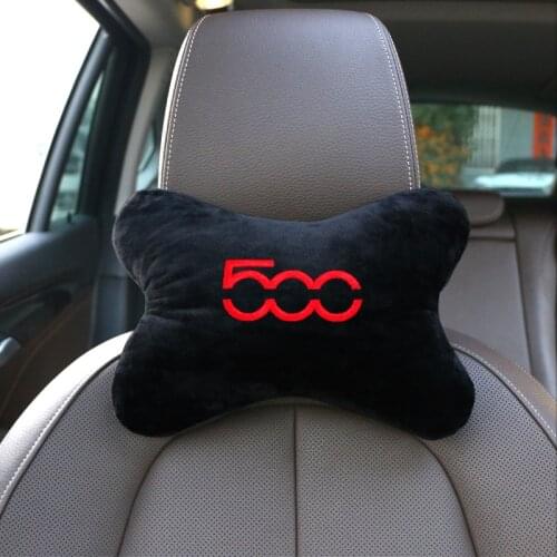 1PC Car Headrest Auto Seat Cover Head Neck Rest Cushion Support Seat Accessories Adjustable Car Pillow For Fiat 500 Car Styling