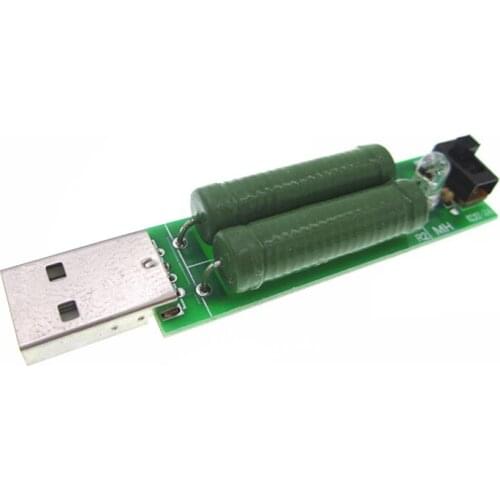 10pcs/lot USB mini discharge load resistor 2A/1A With switch 1A Green led, 2A Red led
