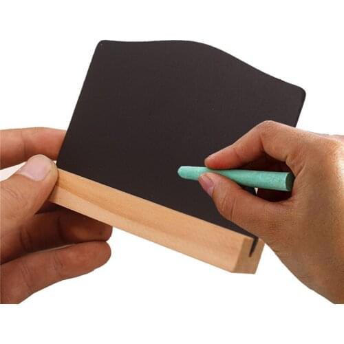 16pcs Creative Black Small Blackboard Decoration Wooden Message Board Used for Birthday Parties Wedding Cards Events Homes Bars