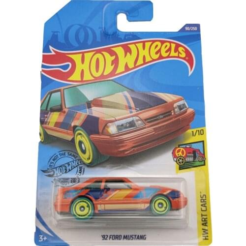 2020-90 Hot Wheels 1:64 Car 92 FORD MUSTANG Metal Diecast Model Car Kids Toys Gift