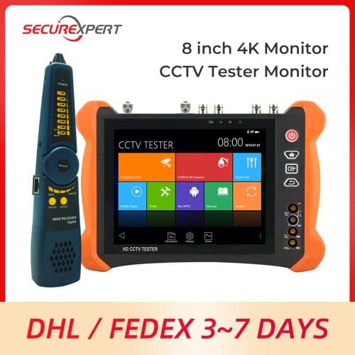 8 inch 4K Monitor cctv tester monitor for camera Video surveillance ipc tester ip camera tester poe tester monitors cctv