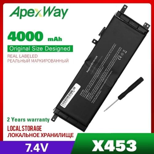 Apexway B21N1329 Laptop Battery for ASUS D553M F453 F453MA F553M P553 P553MA X453 X453MA X553 X553M X553B X553MA X403M X503M