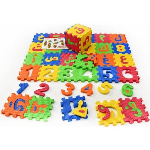 Arab EVA Alphabet Toys Kids Baby Play Puzzle Mats Carpet Rugs Babies Puzzle 28PCS Arabic Language & 8PCS Number of For Gift