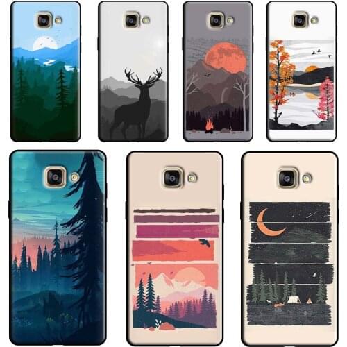 Beautiful Nature Forest Tree Phone Case For Samsung Galaxy J7 J5 J3 2017 A3 A5 J1 2016 J6 J4 Plus A6 A8 A7 A9 J8 2018
