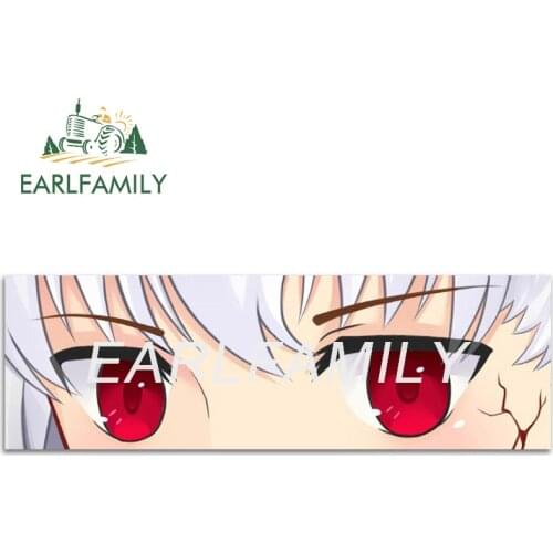 EARLFAMILY 13cm x 4.1cm for FATE SABER Eyes Anime Car Stickers Camper Decal Waterproof Motorcycle RV JDM Windshield Decals