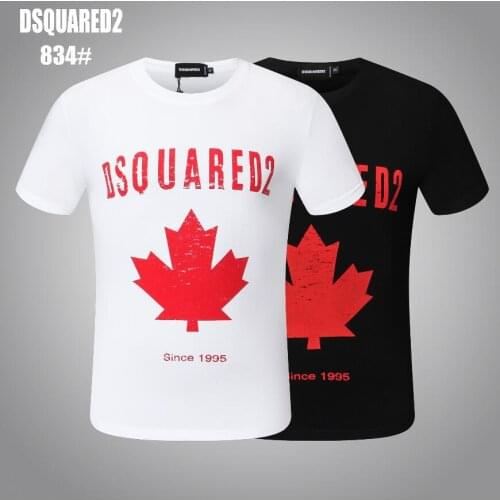 Hip-hop short-sleeved T-shirt mens and womens summer loose large size printing, trend Dsquared2 834