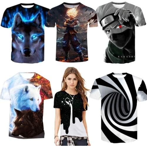 New Hot Selling Short-sleeved T-shirt 3d Digital Printing Hip-hop Style Fashion Casual Wear