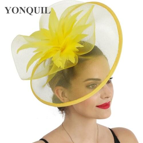 Generous Bride Wedding Headpiece Fashion Women Church Chapeau Cap Big Party Ladies Fascinator Hat Marriaged Hair Accessories