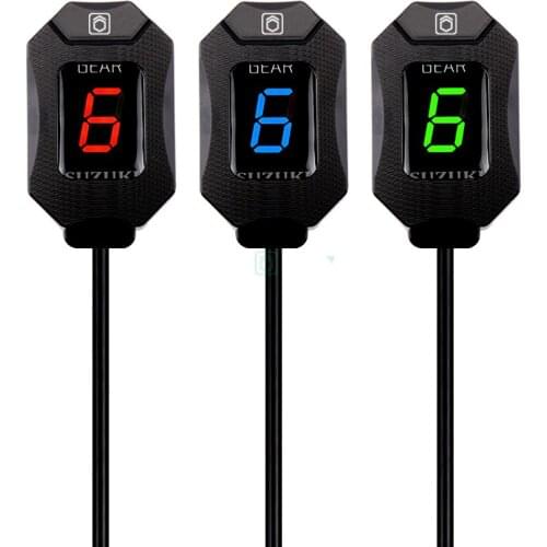Gear Indicator Motorcycle LCD 1-6 Level Gear Indicator Digital Gear Meter for Suzuki GSX-R1000 GSX1400 SV650 SV1000 DL650 DL1000
