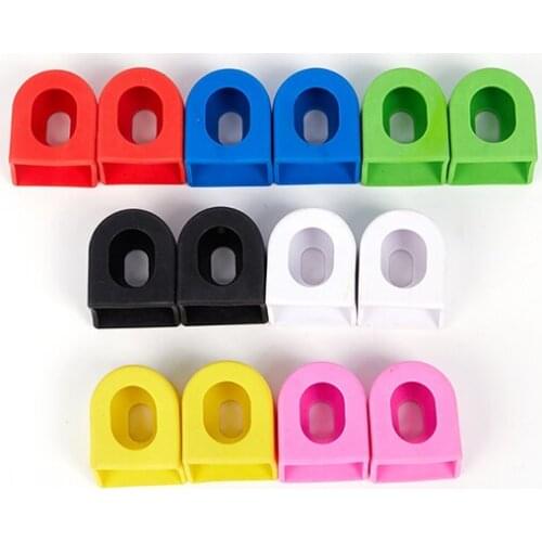 2 PCS Bike Crank Cover Protector Silica Gel BIcycle Race Crank Boot Protectors Crankset Protective Case