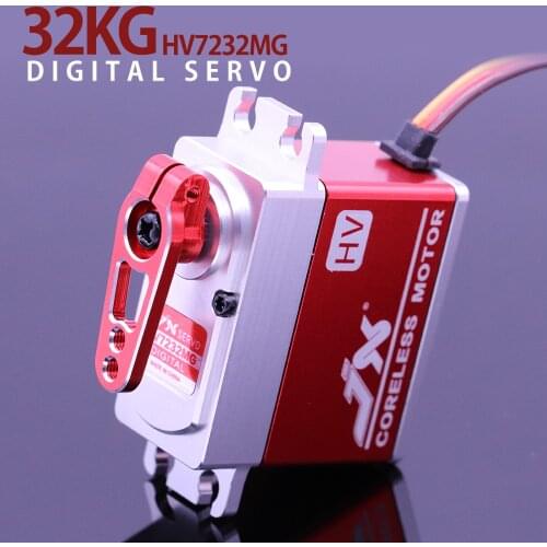 JX Servo PDI-HV7232MG Waterproof 32KG High Precision Metal Full CNC Digital Coreless Standard For RC Helicopter DIY Accessories