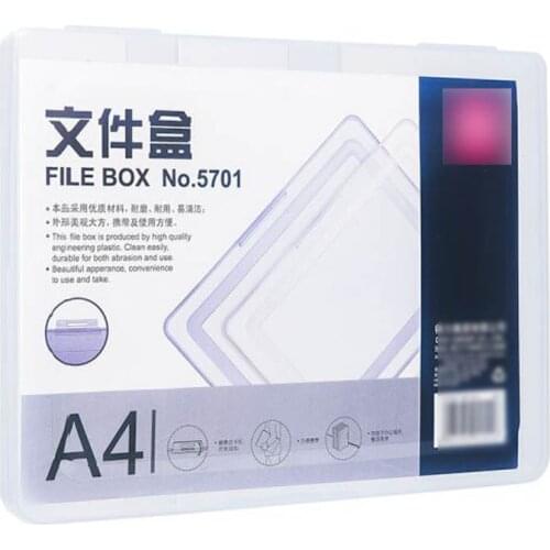 A4 file box Transparent plastic box organizadores Proof box PP Storage Collections Container Magazine Organizers Box Case