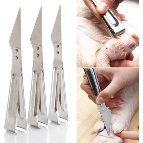 Home kitchen multi-functional stainless steel hair puller chicken duck goose pig hair clip dead-end scraper clip wholesale