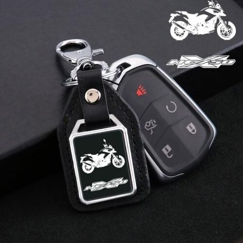 FOR HONDA NC750X NC 750X NC750 X 2014-2021 Fashion motorcycle leather key ring Keychain with logo Accessories