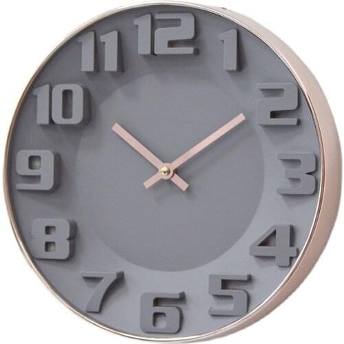 Rose Gold 3D Wall Clock Kitchen Clocks Large Living Room Silent Bedroom Mechanism Watch Home Decor Relogio De Parede Gift SC576