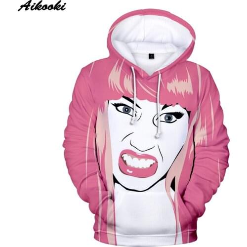 Sidno New Nicki Minaj Fashion 3D Hoodies Men/Women Fans Favorite Sweatshirt Casual Popular Hip Hop Hoodie Pullover Hooded